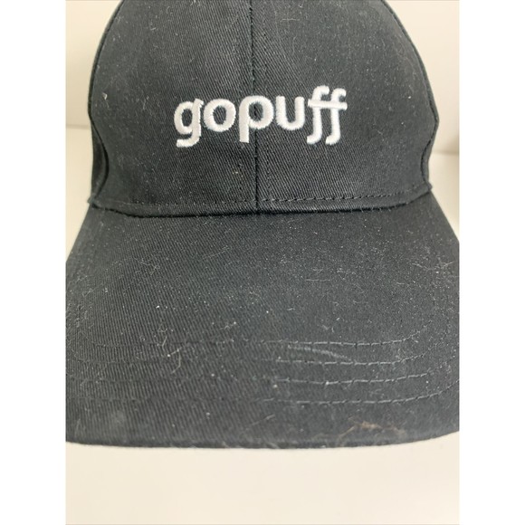 Gopuff Adjustable Black Strap Back Baseball Hat Cap Go Puff - Picture 2 of 11